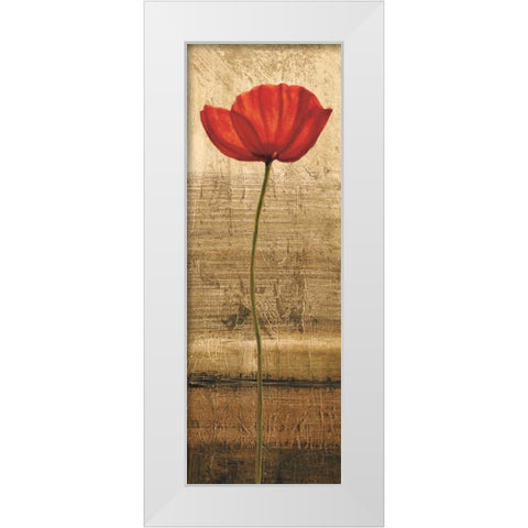 Poppy Panel I White Modern Wood Framed Art Print by Kahn, Andrea