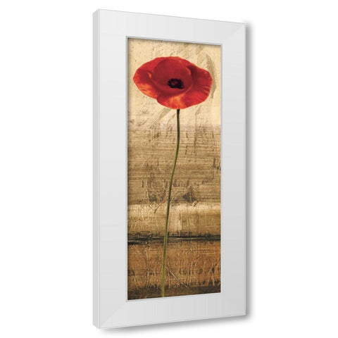 Poppy Panel II White Modern Wood Framed Art Print by Kahn, Andrea