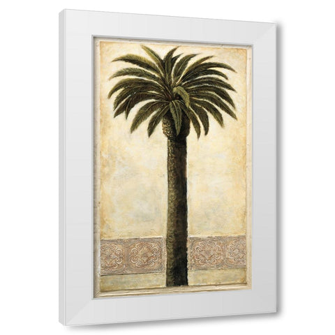 Silhouette Palms I White Modern Wood Framed Art Print by Mazo, Andre