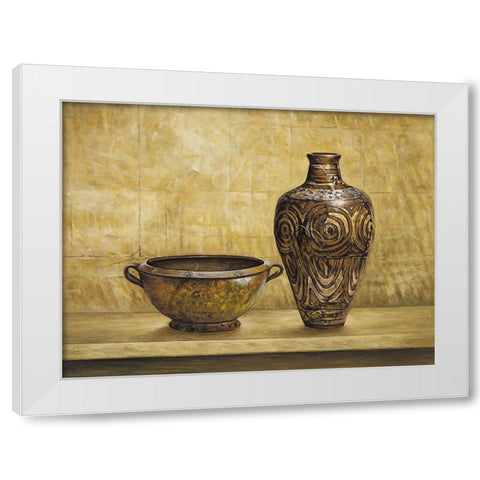 Collezione etnica I White Modern Wood Framed Art Print by Mazo, Andre