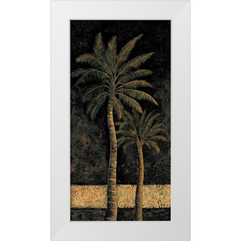 Dusk Palms II White Modern Wood Framed Art Print by Mazo, Andre