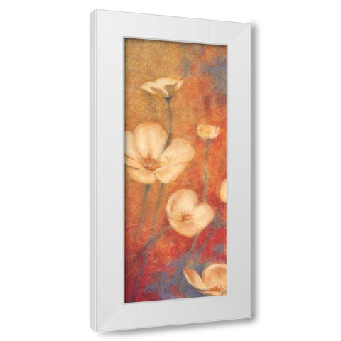 Floral Poetry I White Modern Wood Framed Art Print by Michaels, Anne