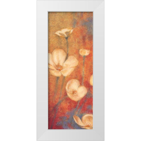 Floral Poetry I White Modern Wood Framed Art Print by Michaels, Anne