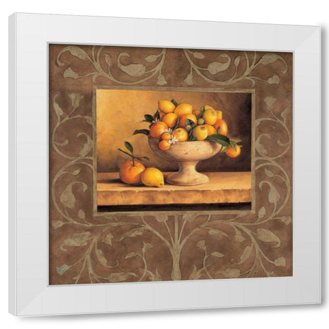 Oranges and Lemons White Modern Wood Framed Art Print by Gonzales, Andres