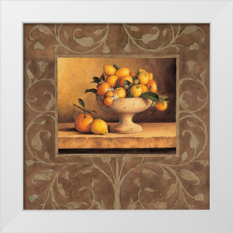 Oranges and Lemons White Modern Wood Framed Art Print by Gonzales, Andres
