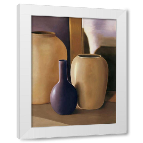 Shapes and Reflections II White Modern Wood Framed Art Print by Stevens, Arlene