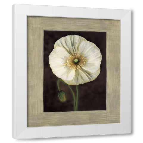 Flora I White Modern Wood Framed Art Print by Trivelli, Andrea