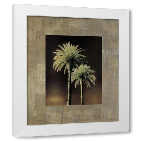 Palmas II White Modern Wood Framed Art Print by Trivelli, Andrea