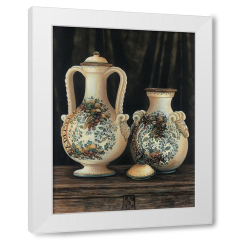 Ceramiche italiane II White Modern Wood Framed Art Print by Trivelli, Andrea