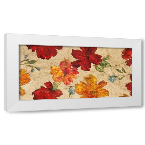 Fleurs du printemps White Modern Wood Framed Art Print by Cleret, Audrey