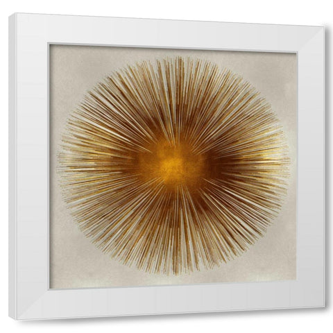 Bronze Sunburst I White Modern Wood Framed Art Print by Young, Abby