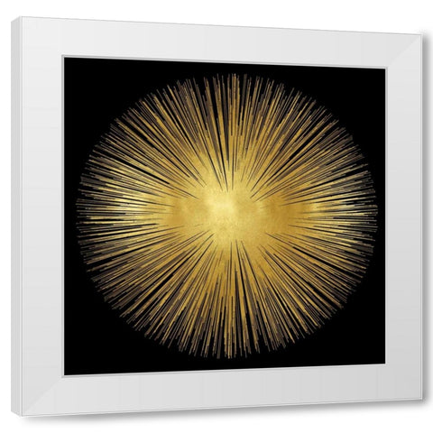 Sunburst on Black I White Modern Wood Framed Art Print by Young, Abby