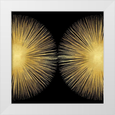 Sunburst on Black II White Modern Wood Framed Art Print by Young, Abby