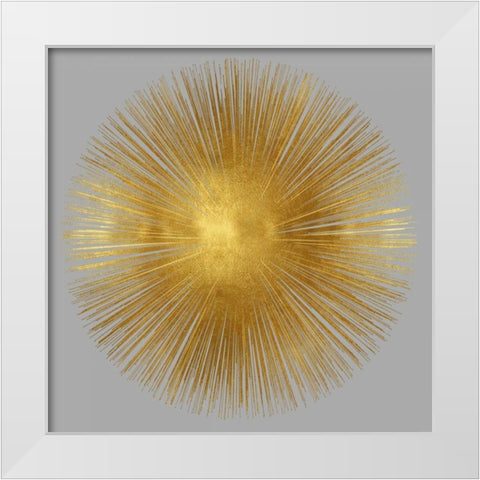 Sunburst on Grey I White Modern Wood Framed Art Print by Young, Abby