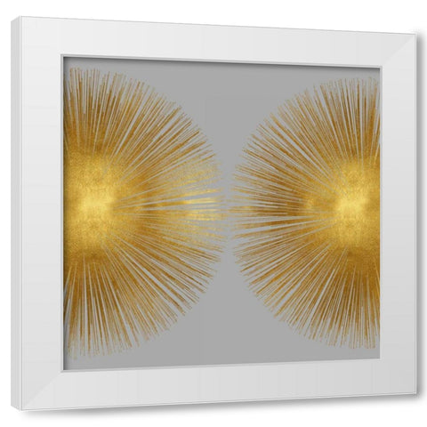 Sunburst on Grey II White Modern Wood Framed Art Print by Young, Abby