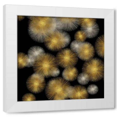 Flourish in Gold and Silver White Modern Wood Framed Art Print by Young, Abby