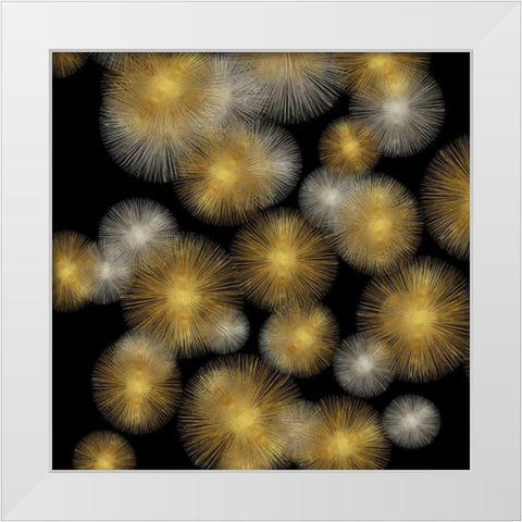 Flourish in Gold and Silver White Modern Wood Framed Art Print by Young, Abby