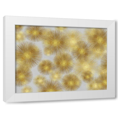 Sunburst Cluster White Modern Wood Framed Art Print by Young, Abby