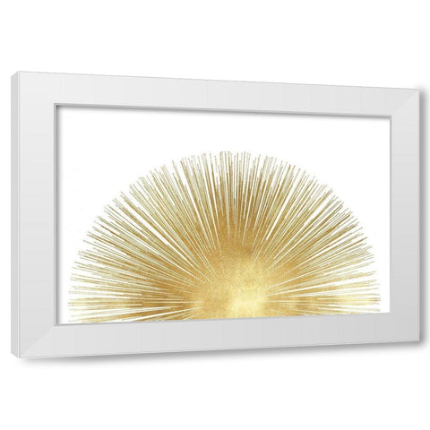Sunburst Rising White Modern Wood Framed Art Print by Young, Abby
