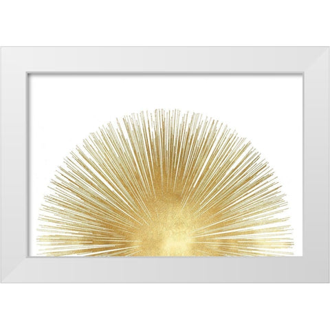 Sunburst Rising White Modern Wood Framed Art Print by Young, Abby