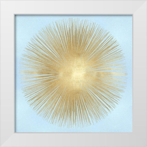 Sunburst Gold on Light Blue I White Modern Wood Framed Art Print by Young, Abby
