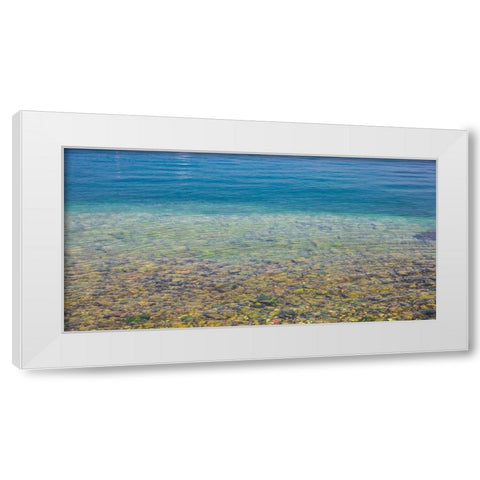 Beach Watercolors I White Modern Wood Framed Art Print by Markoff, Barbara