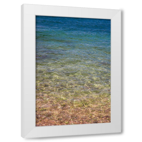 Beach Watercolors III White Modern Wood Framed Art Print by Markoff, Barbara