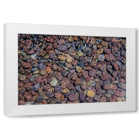 Colorful Stones II White Modern Wood Framed Art Print by Markoff, Barbara