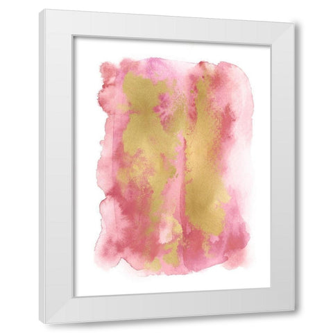 Blush Mist with Gold II White Modern Wood Framed Art Print by Riley, Bella