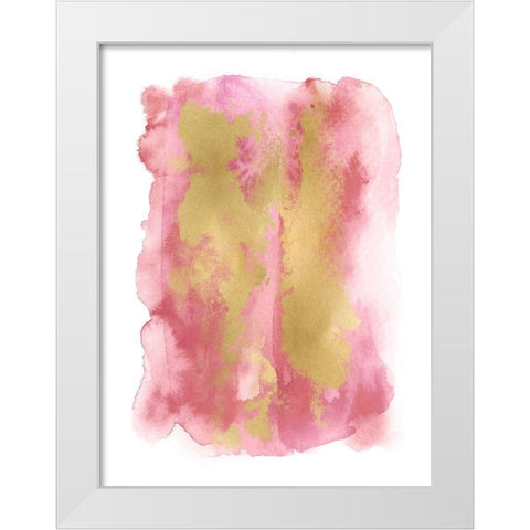 Blush Mist with Gold II White Modern Wood Framed Art Print by Riley, Bella