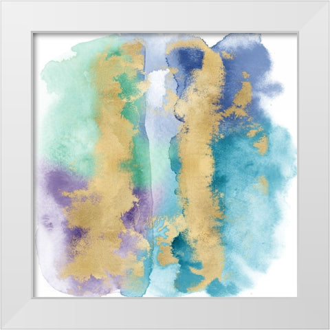 Coastal Mist with Gold I White Modern Wood Framed Art Print by Riley, Bella