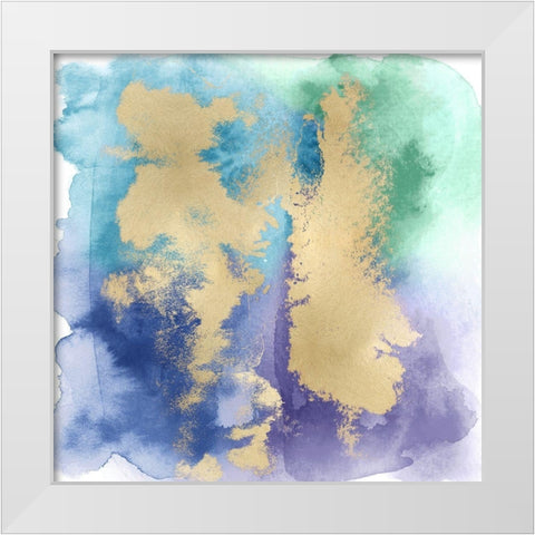 Coastal Mist with Gold II White Modern Wood Framed Art Print by Riley, Bella