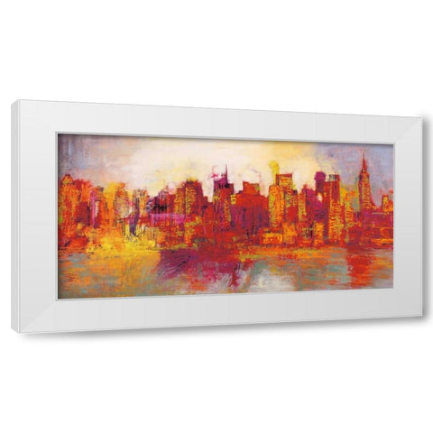 Abstract New York City White Modern Wood Framed Art Print by Carter, Brian