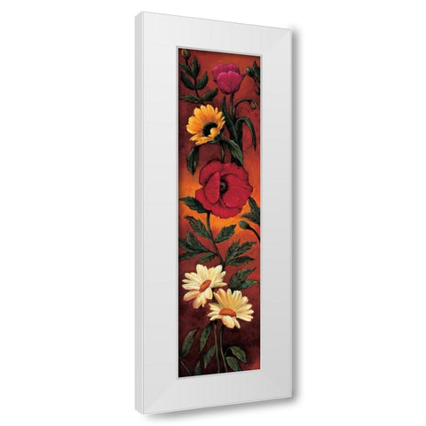The Flower Garden I White Modern Wood Framed Art Print by Francis, Brian