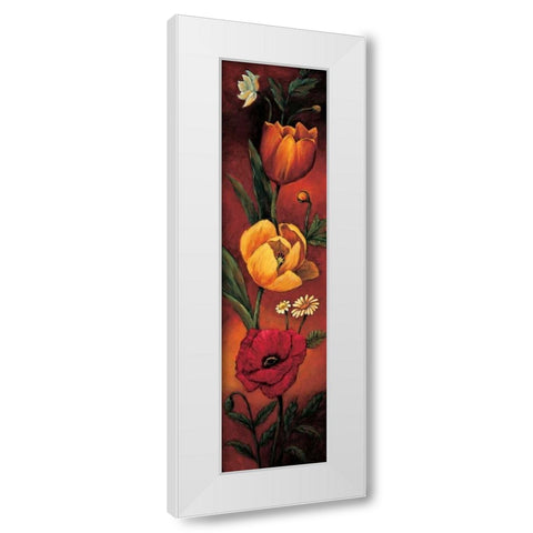 The Flower Garden II White Modern Wood Framed Art Print by Francis, Brian