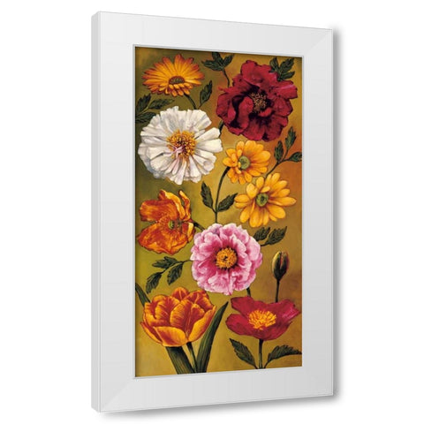 Floral Bouquet I White Modern Wood Framed Art Print by Francis, Brian