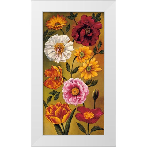 Floral Bouquet I White Modern Wood Framed Art Print by Francis, Brian