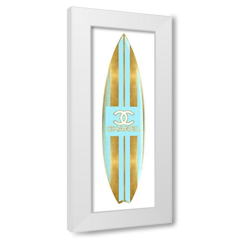Fashion Surfboard III White Modern Wood Framed Art Print by Blake, Madeline