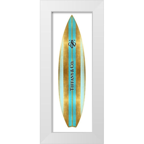 Fashion Surfboard NYC I White Modern Wood Framed Art Print by Blake, Madeline