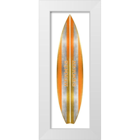 Fashion Surfboard Paris II White Modern Wood Framed Art Print by Blake, Madeline