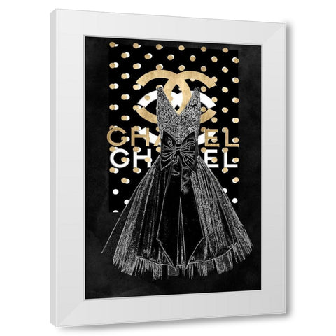 Fashion Dress Black White Modern Wood Framed Art Print by Blake, Madeline
