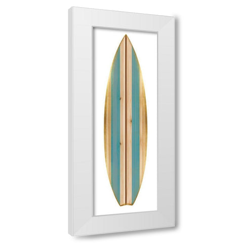 Surfboard I White Modern Wood Framed Art Print by Blake, Madeline
