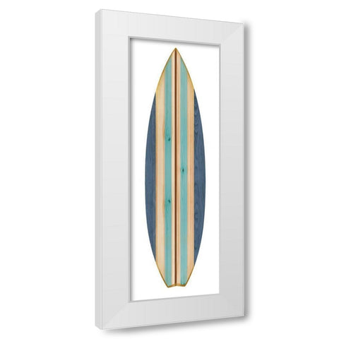 Surfboard III White Modern Wood Framed Art Print by Blake, Madeline
