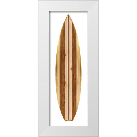 Surfboard IV White Modern Wood Framed Art Print by Blake, Madeline