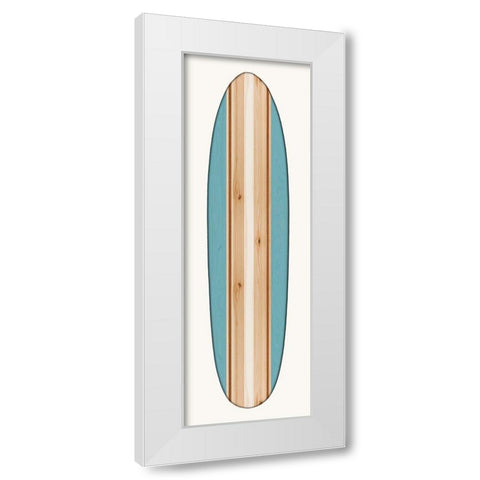 Vintage Surfboard I White Modern Wood Framed Art Print by Blake, Madeline