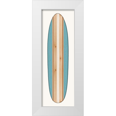 Vintage Surfboard I White Modern Wood Framed Art Print by Blake, Madeline