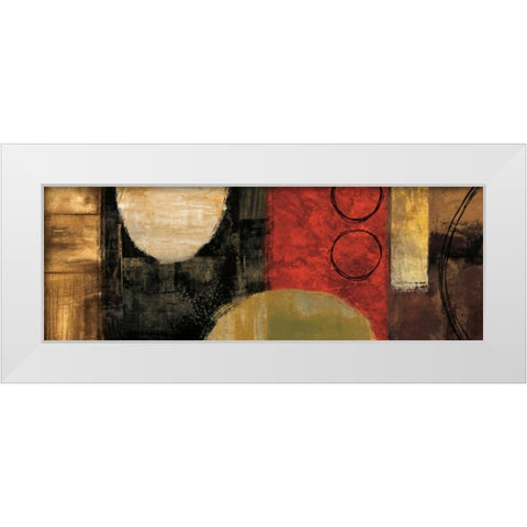 Balancing Act White Modern Wood Framed Art Print by Nelson, Brent