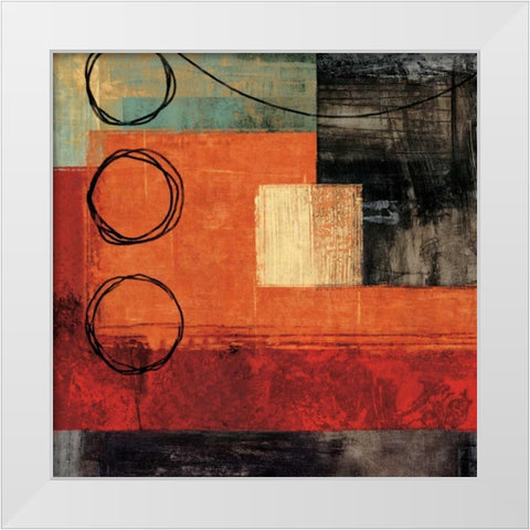 Constant II White Modern Wood Framed Art Print by Nelson, Brent