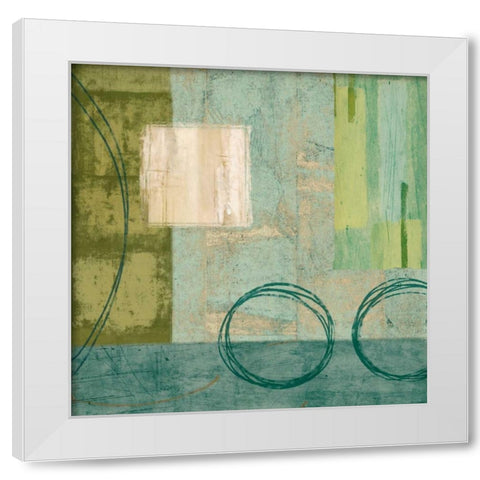 Aquamarine I White Modern Wood Framed Art Print by Nelson, Brent