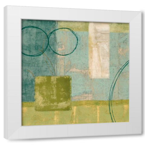 Aquamarine II White Modern Wood Framed Art Print by Nelson, Brent
